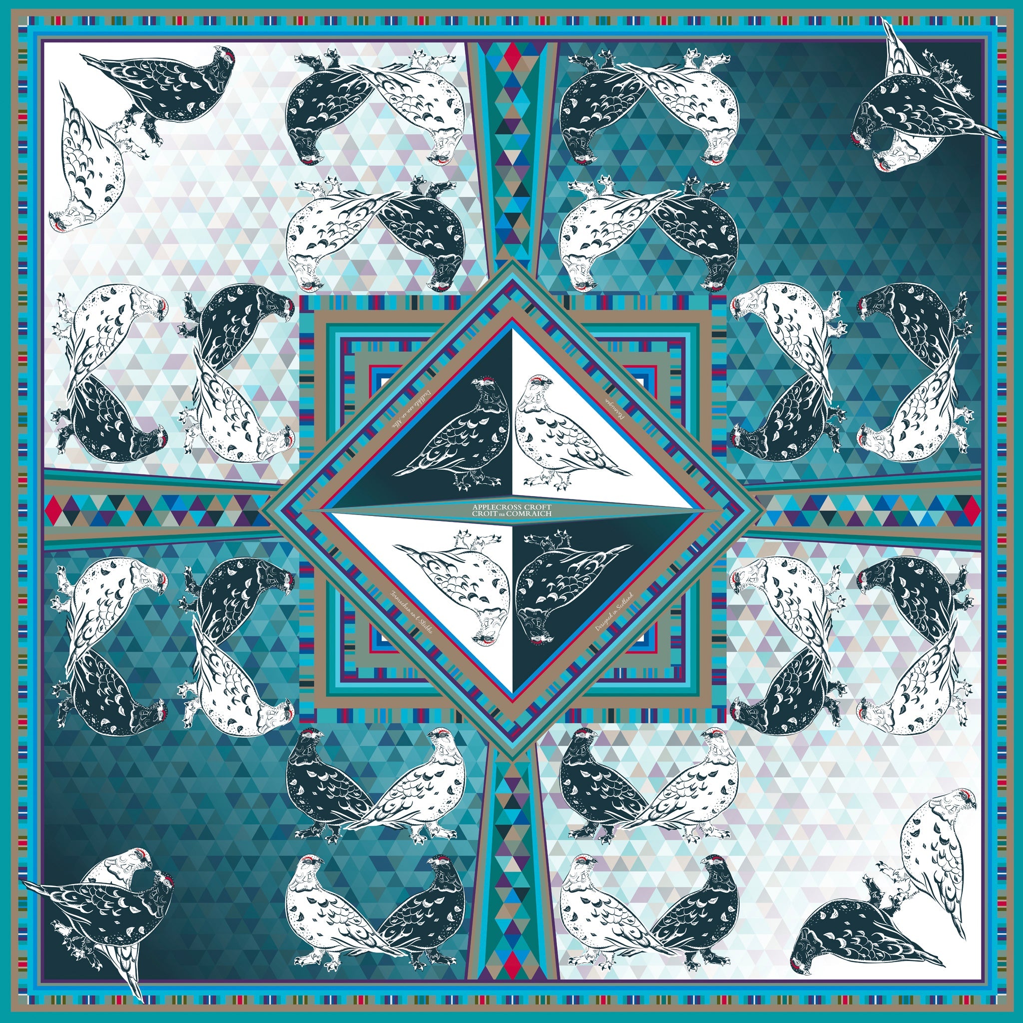 Applecross Croft Ptarmigan design inspired by the Scottish Highlands for our exclusive gift collections.