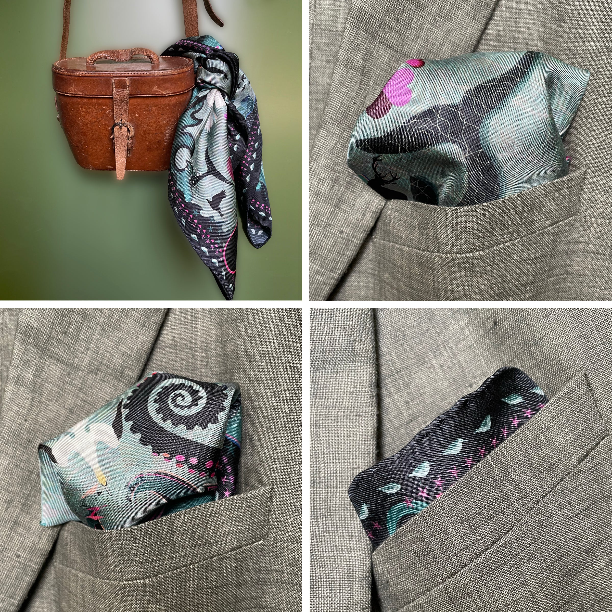 Pocket squares are so versatile. Keep the love of a friend, partner, place or family member close to your heart.