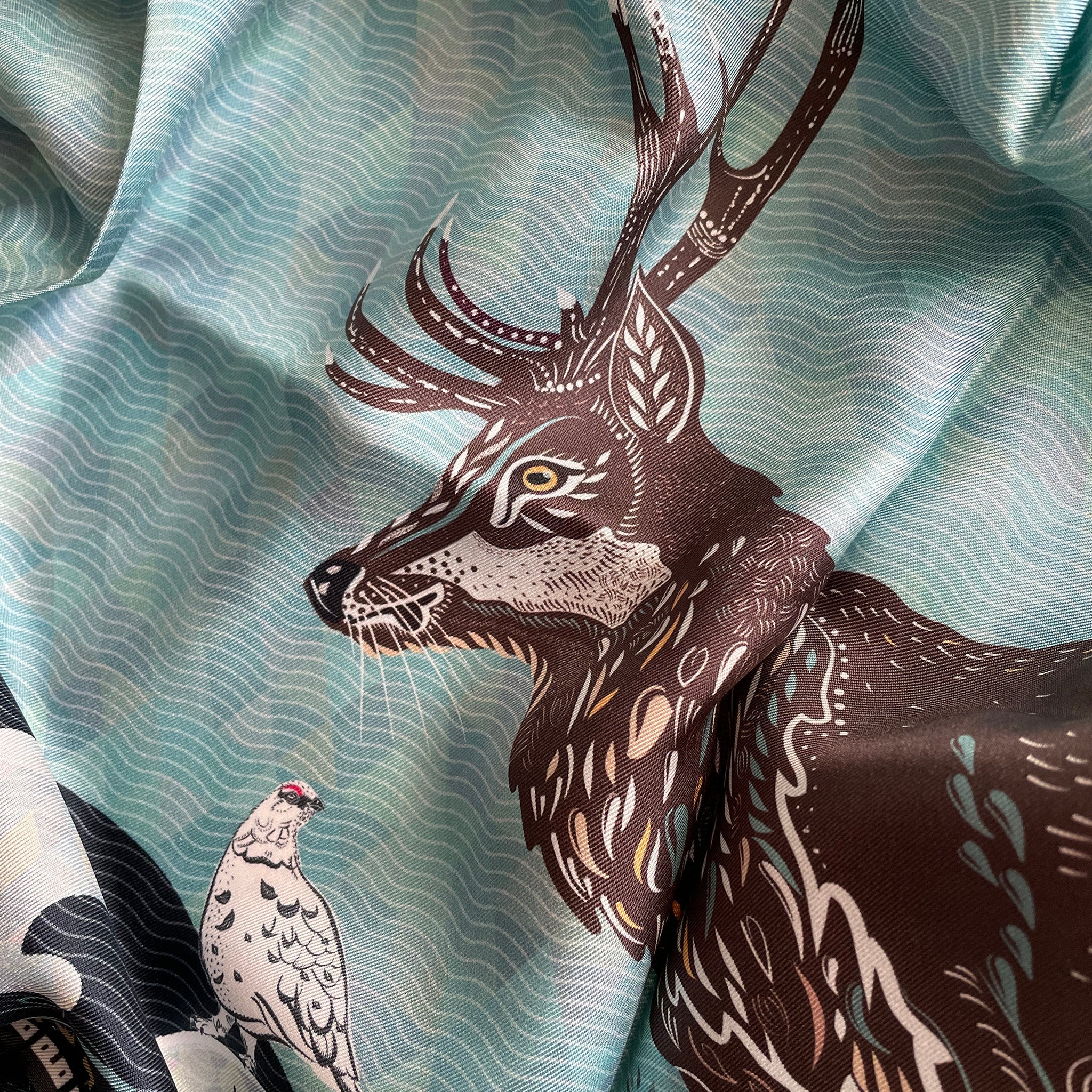 Bealach Na Bà | LARGE SILK SCARF | 90cm x 90cm