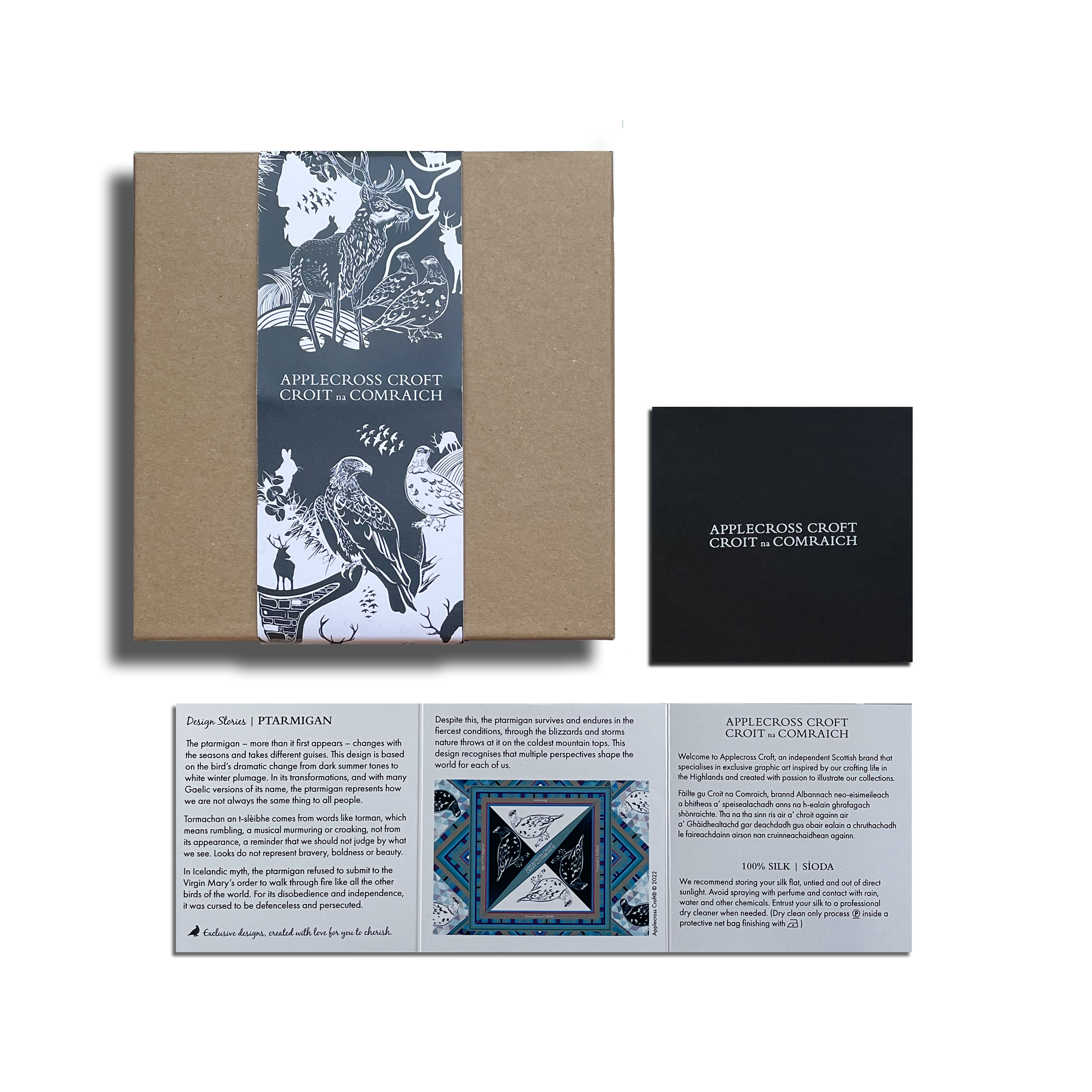 PTARMIGAN | TORMACHAN AN T-SLÈIBHE  | GRAND SILK SCARF | 130cm x 130cm