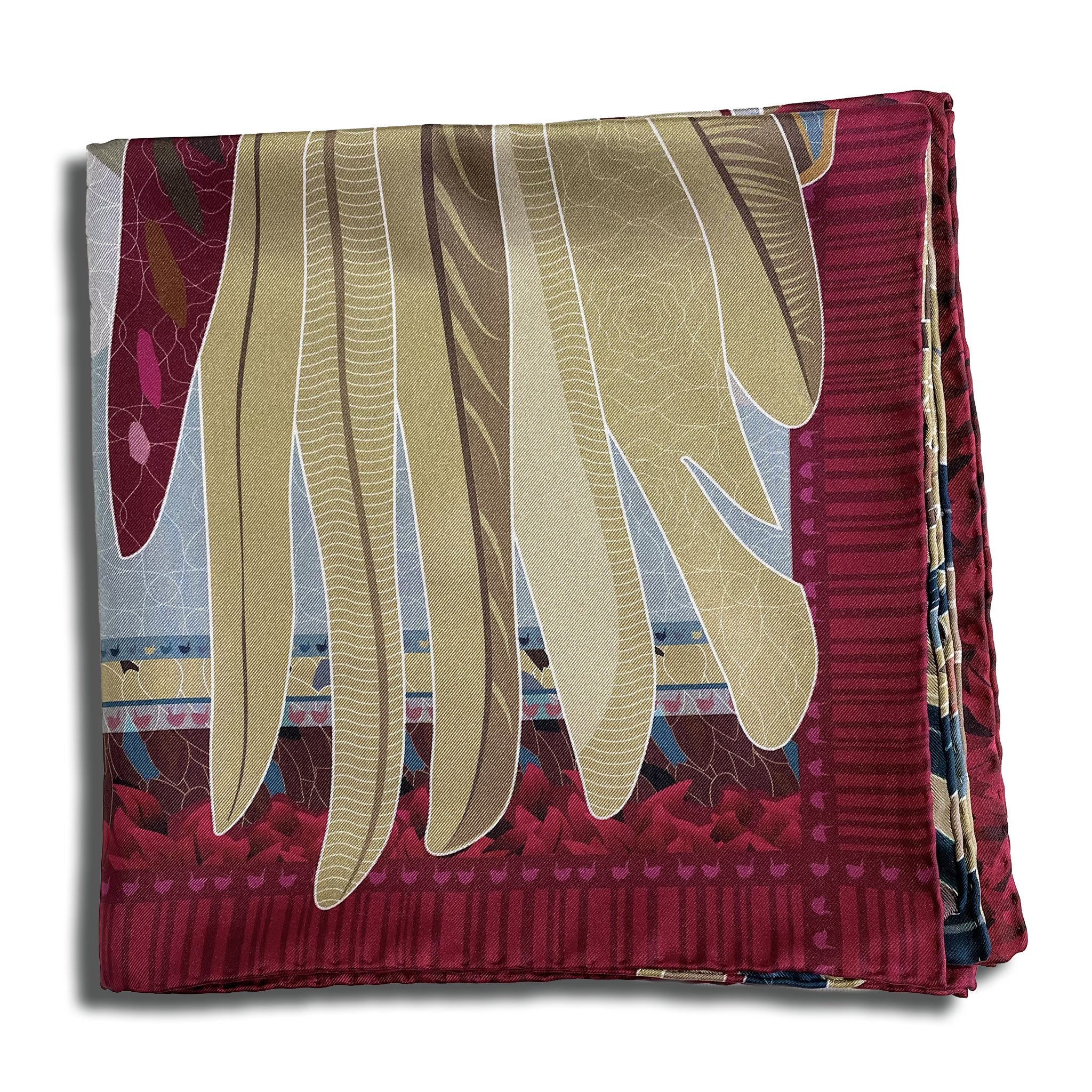 THE EAGLE & THE WREN | AN T-IOLAIR & AN DREATHAN-DONN | LARGE SILK SCARF | 90cm x 90cm