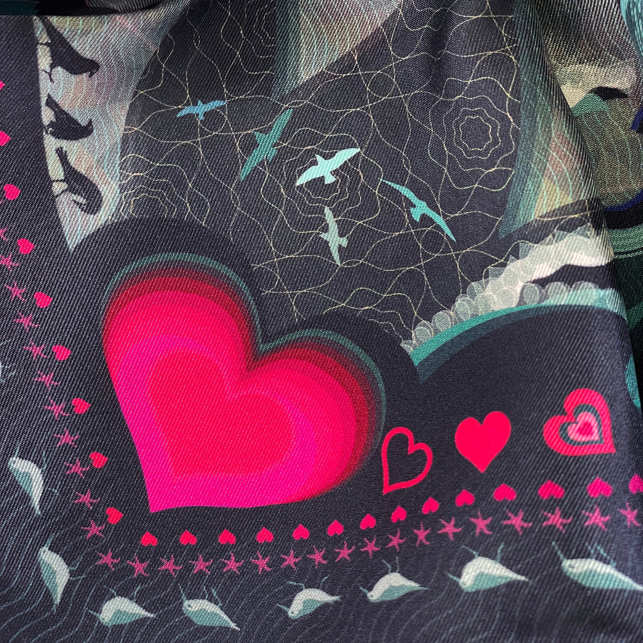HeartStorm scarf detail