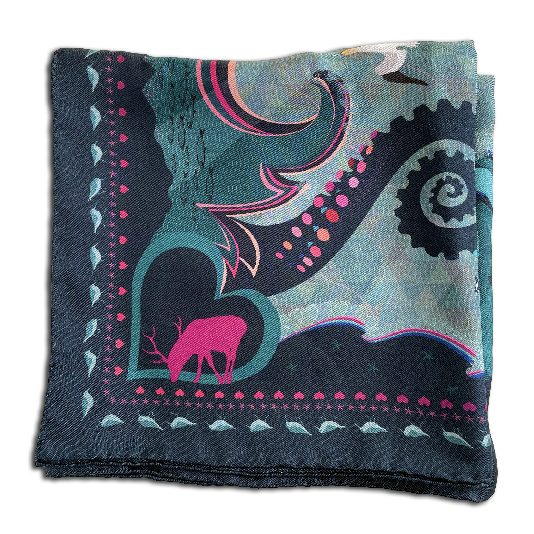 HEARTSTORM | STOIRM-CHRIDHE | LARGE SILK SCARF | 90cm x 90cm