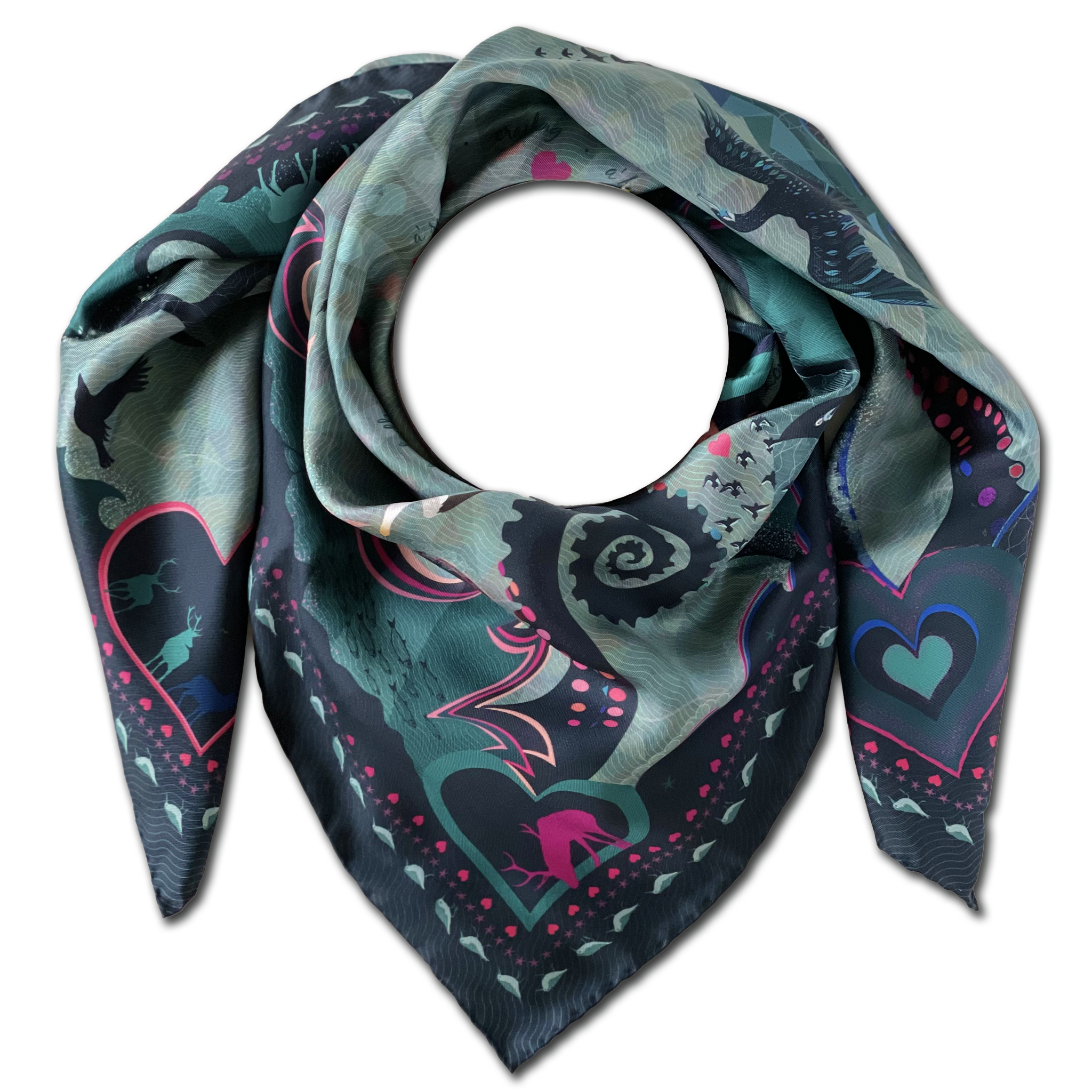 HEARTSTORM | STOIRM-CHRIDHE | LARGE SILK SCARF | 90cm x 90cm