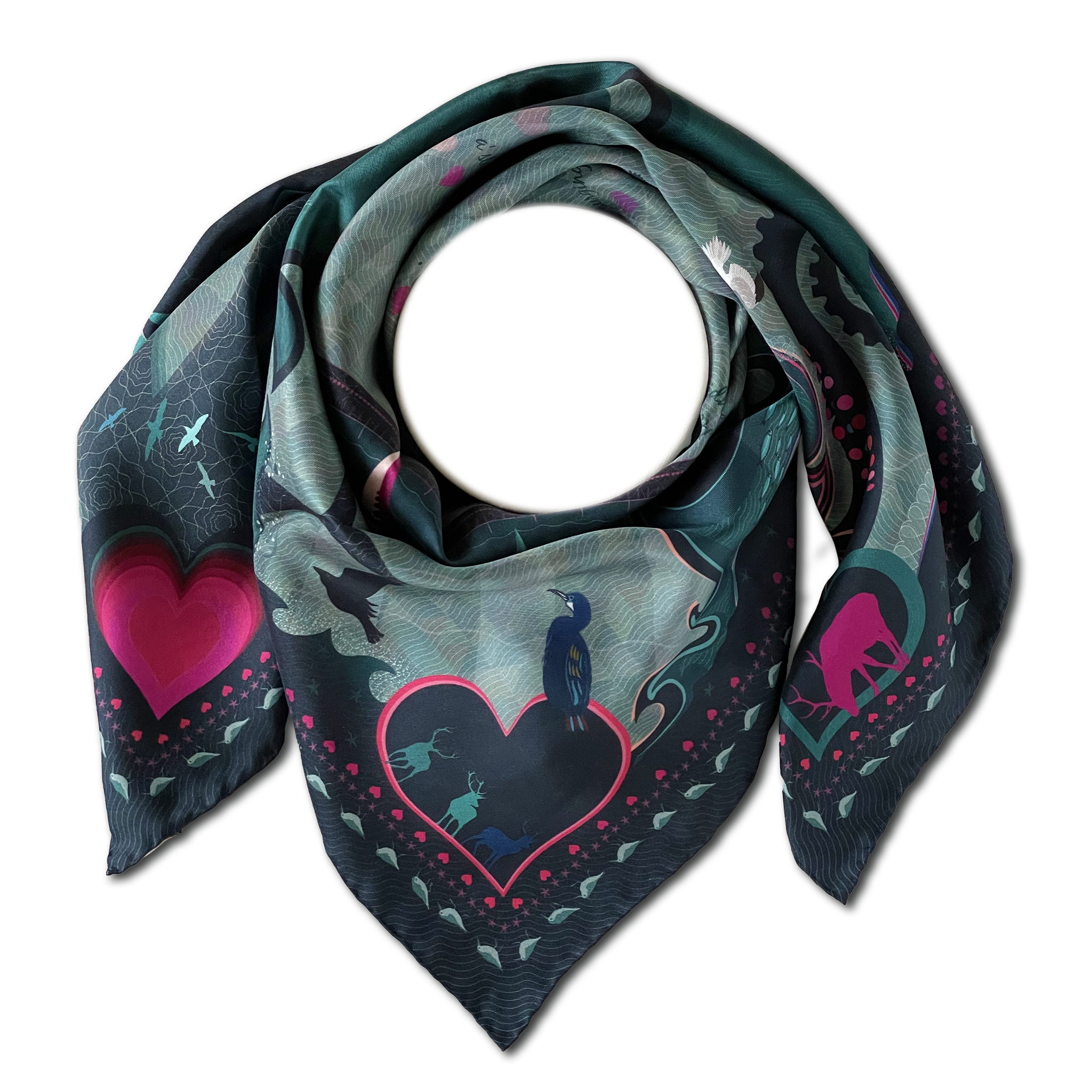 HEARTSTORM | STOIRM-CHRIDHE | LARGE SILK SCARF | 90cm x 90cm