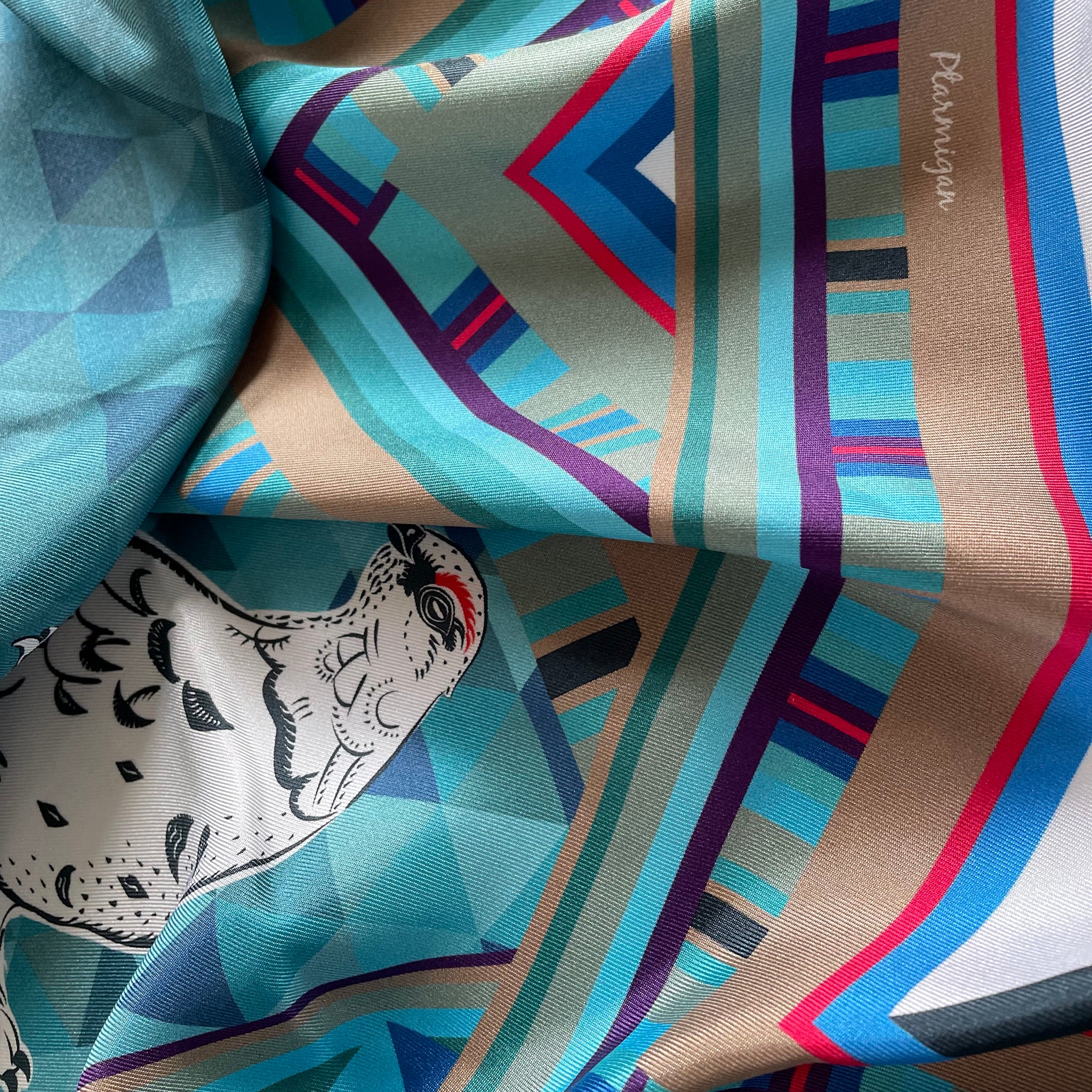 PTARMIGAN | TORMACHAN AN T-SLÈIBHE  | GRAND SILK SCARF | 130cm x 130cm