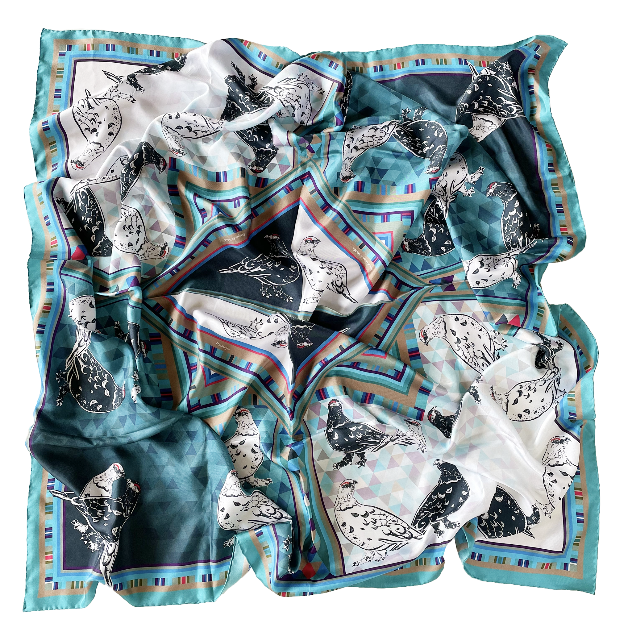 PTARMIGAN | TORMACHAN AN T-SLÈIBHE  | GRAND SILK SCARF | 130cm x 130cm