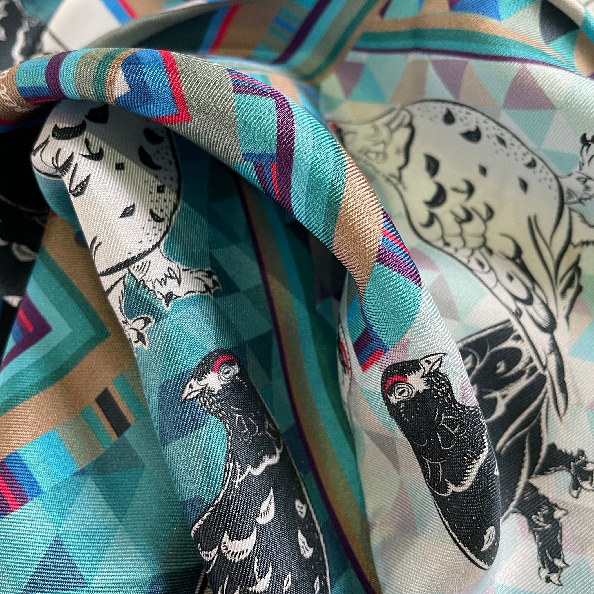 detail of ptarmigan scarf