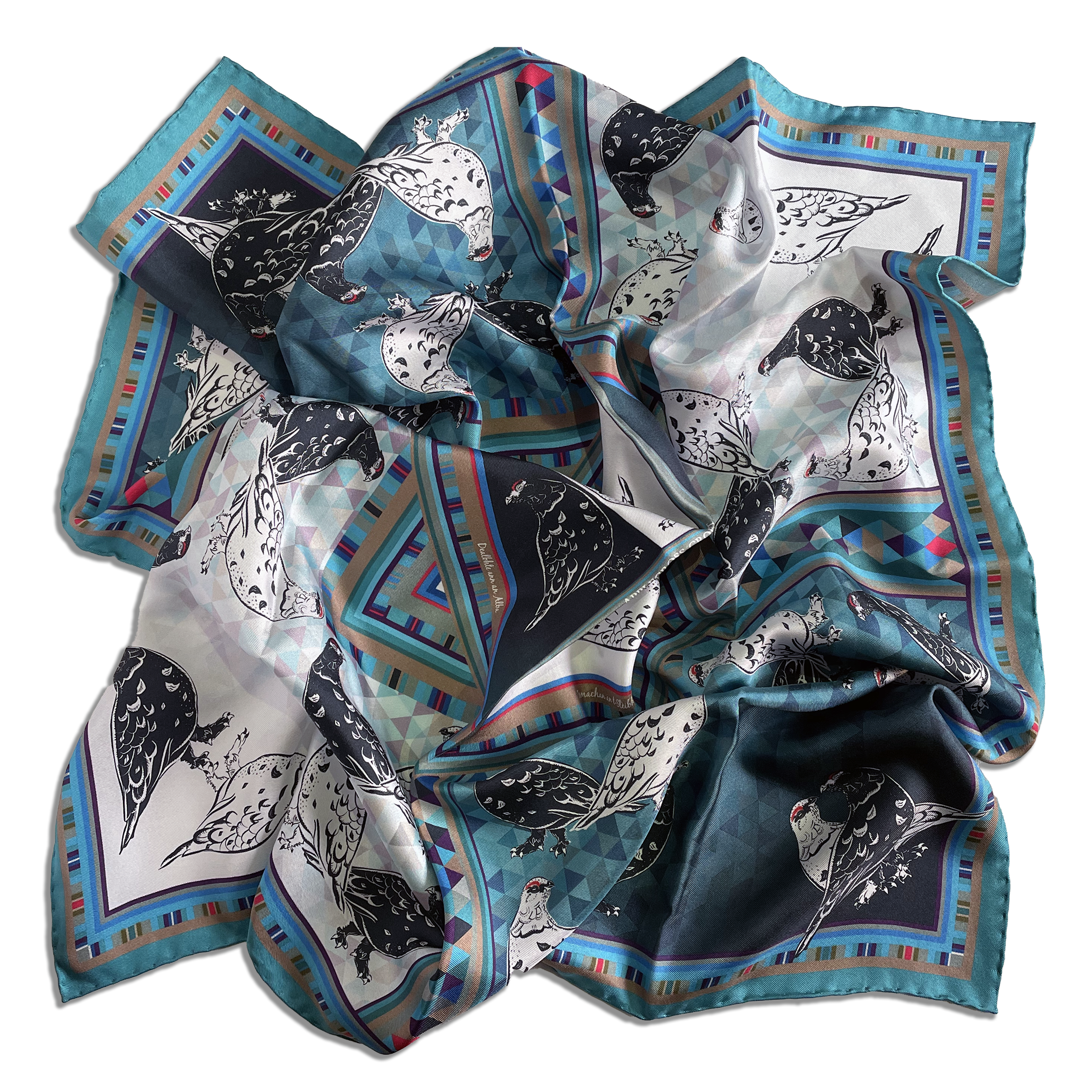 Ptarmigan scarf silk swirl