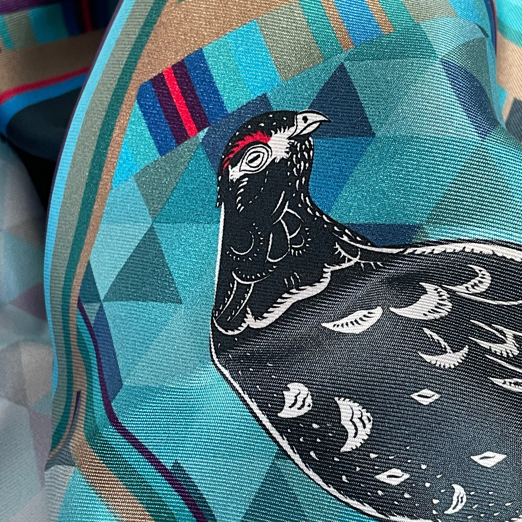 PTARMIGAN | TORMACHAN AN T-SLÈIBHE  | LARGE SILK SCARF | 90cm x 90cm